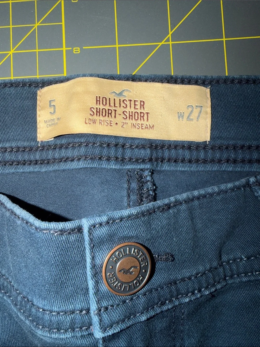 Hollister Dark Blue Denim Cutoff Shorts